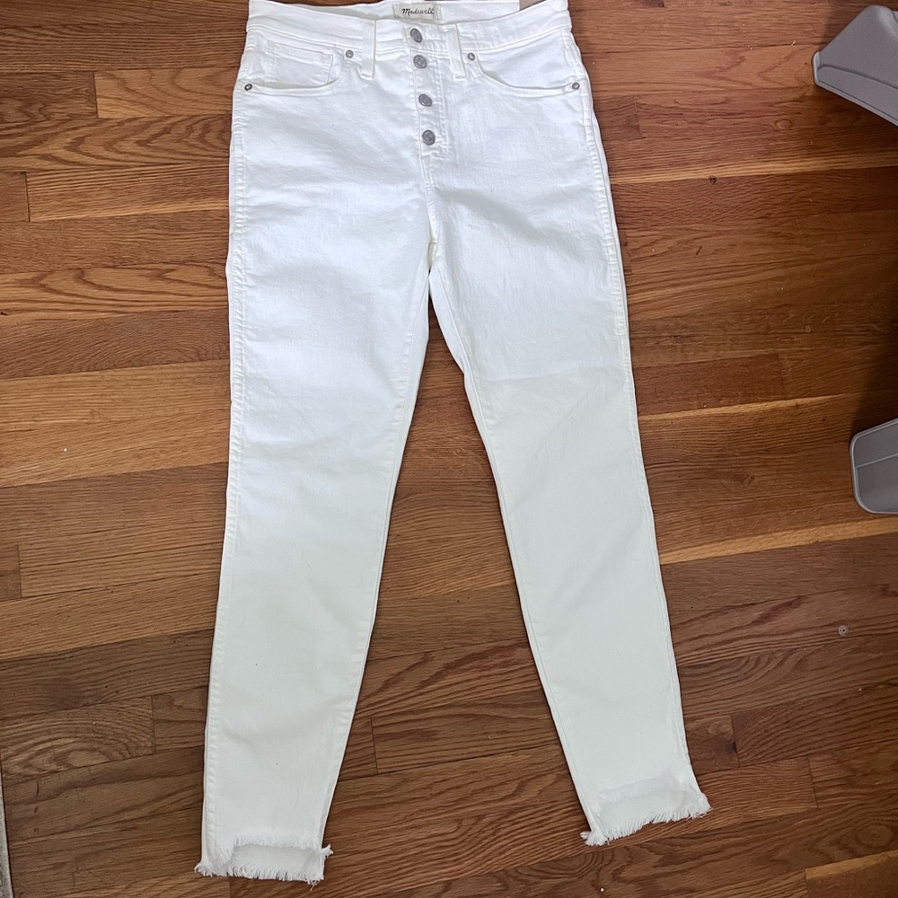 Madewell White High-Waisted Jeans